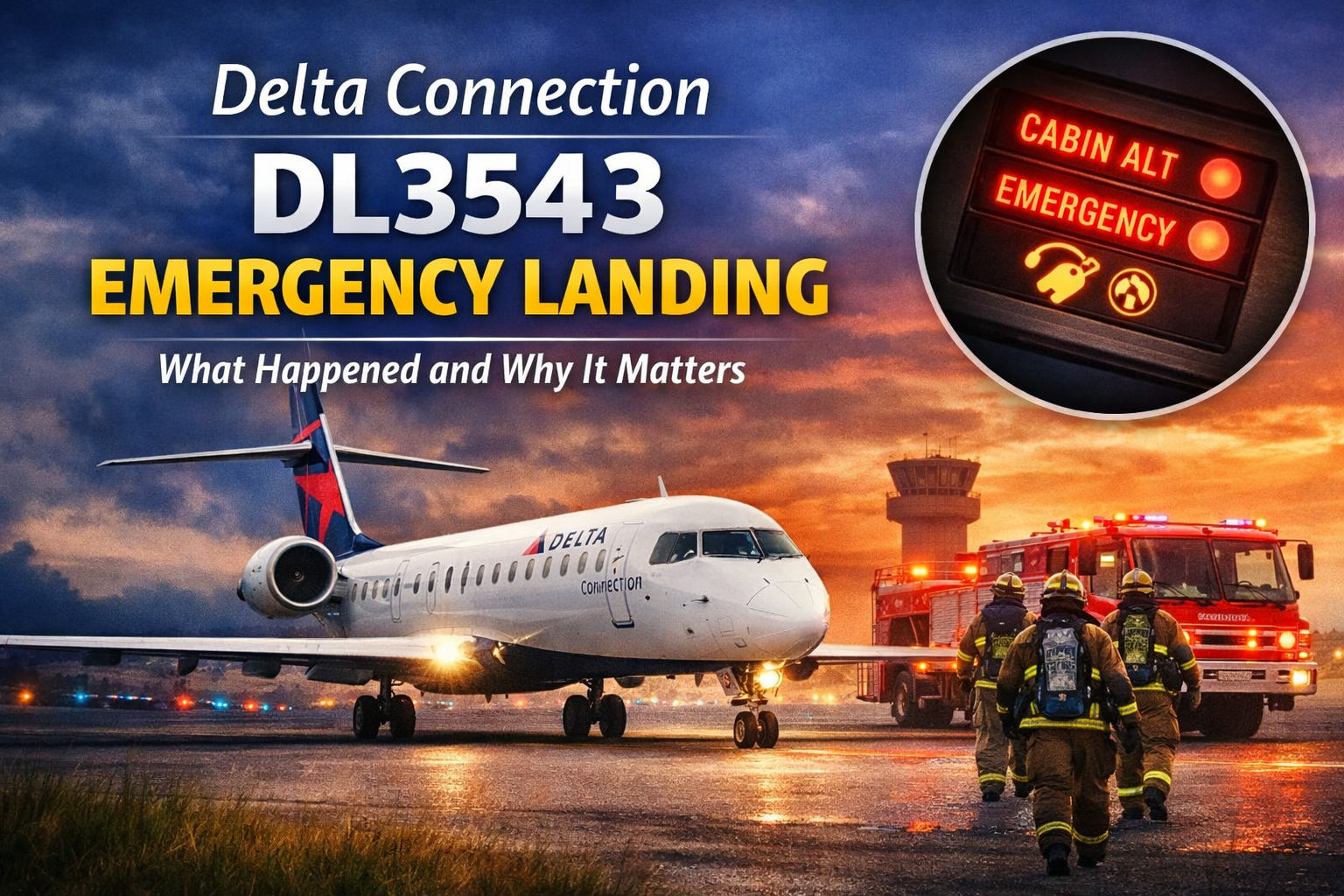 delta connection dl3543 emergency landing