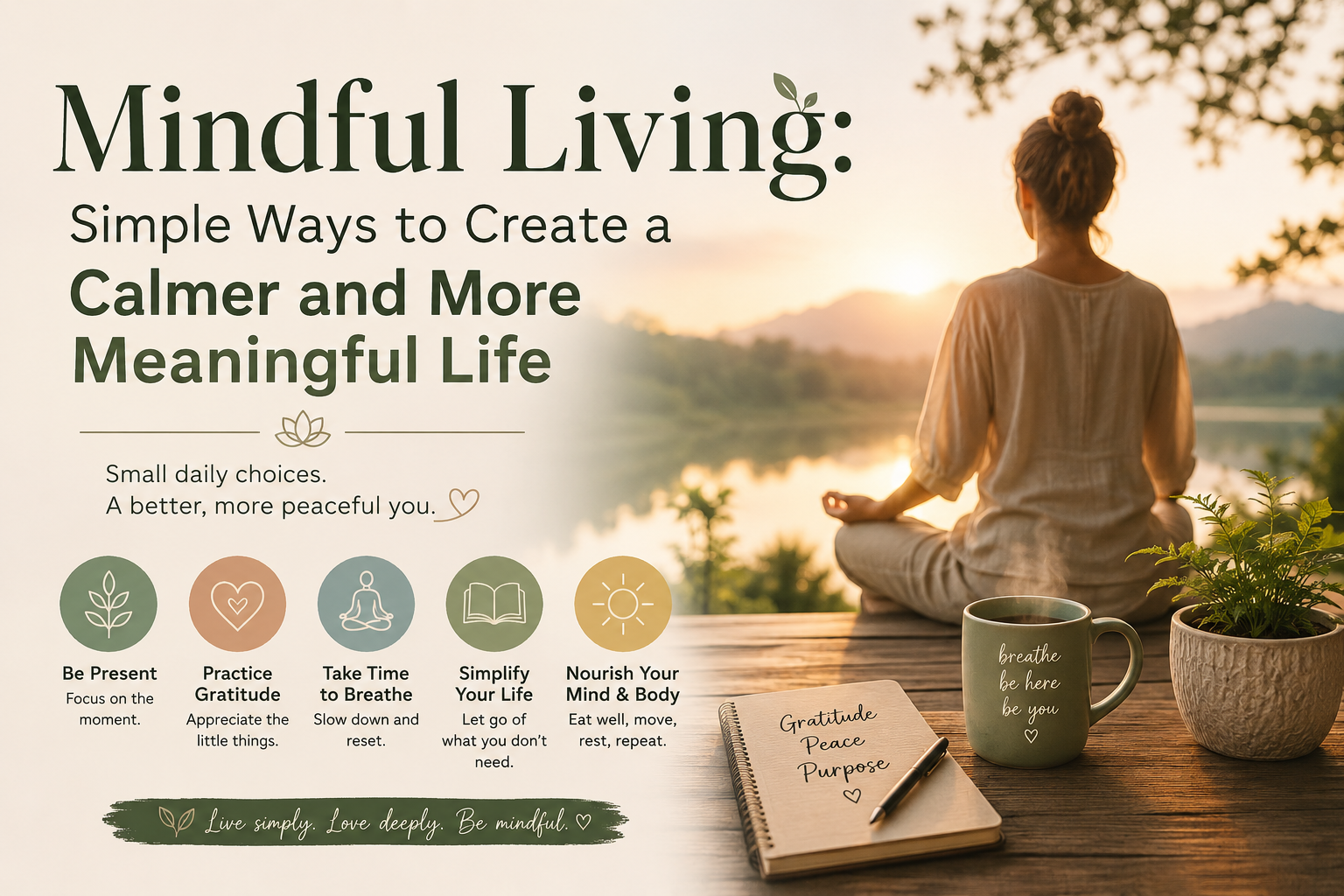 Mindful Living: Simple Ways to Create a Calmer and More Meaningful Life
